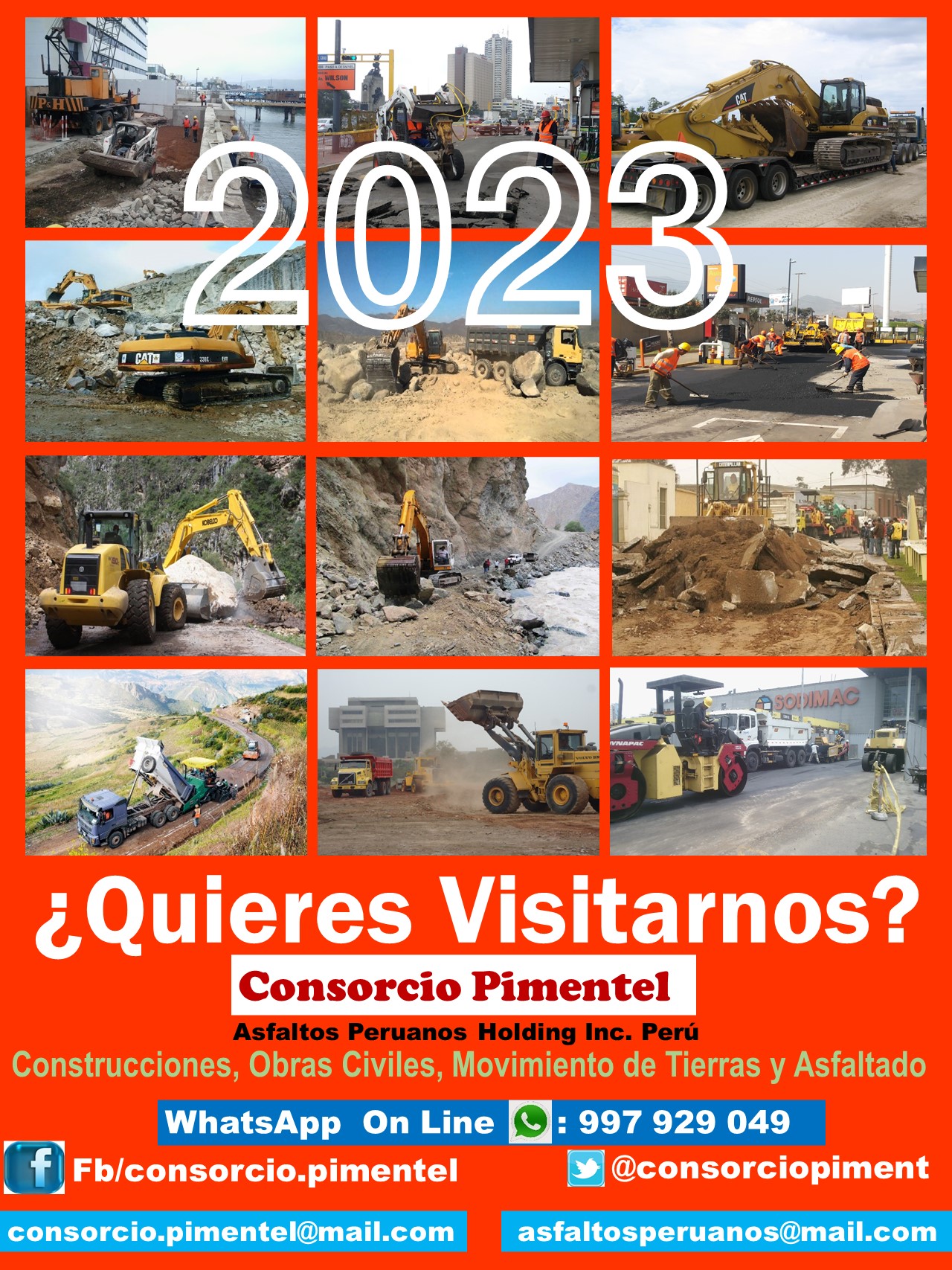 Maquinaria para Movimiento de Tierras Masivos Perú 2023